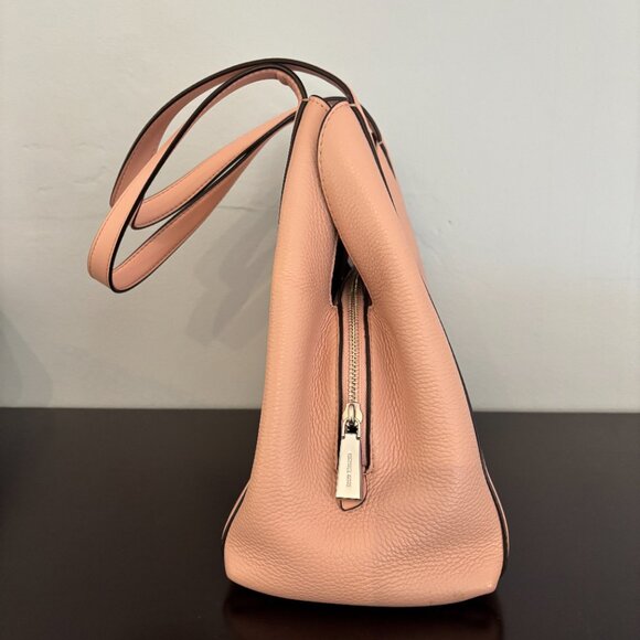 Michael Kors Rosemary Light Pink Large Pebbled Leather Shoulder Bag - Picture 3 of 11